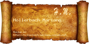 Hollerbach Mariann névjegykártya